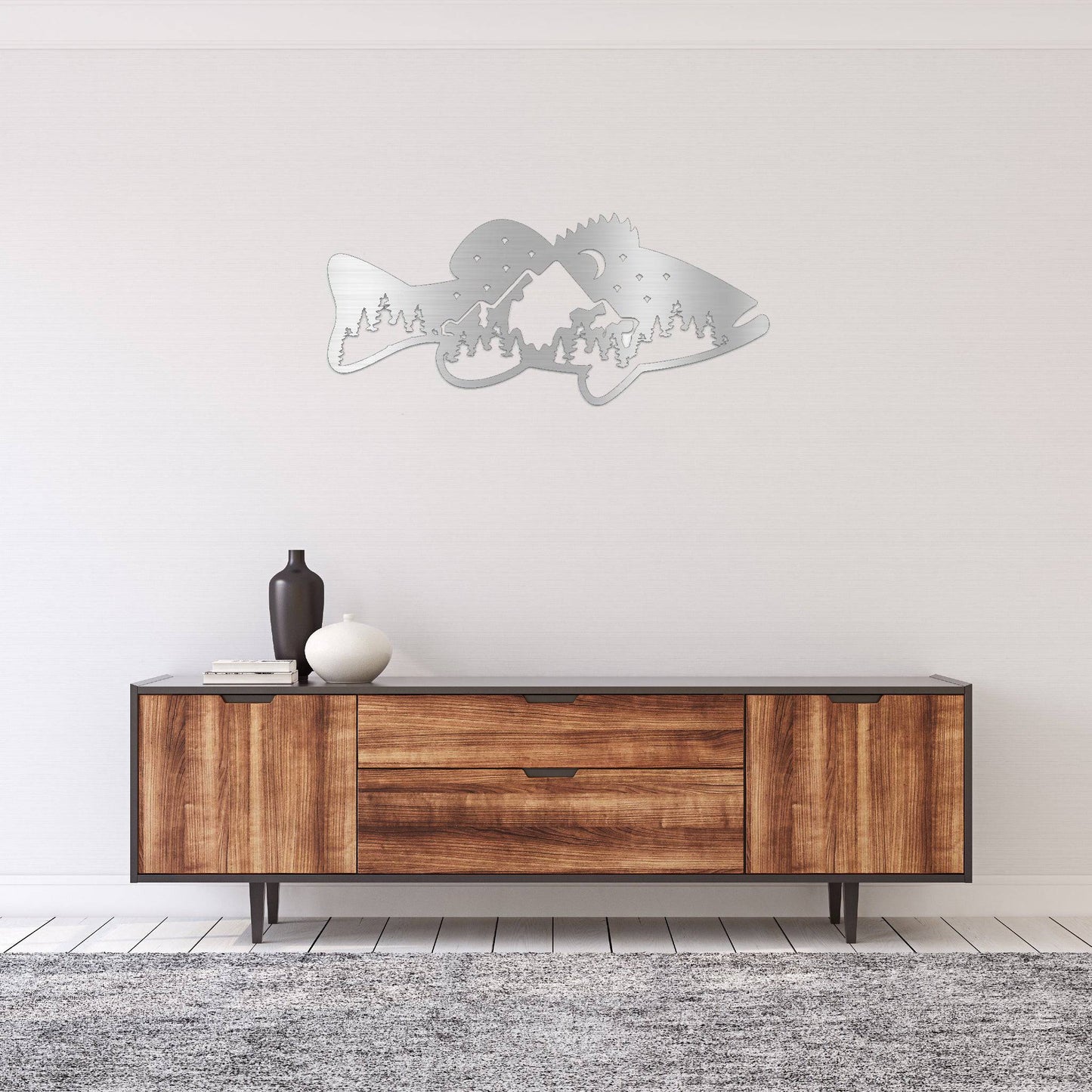 MetalPlex - Bass Fish Design - Metal Wall Art - Angler's Pro Tackle & Outdoors