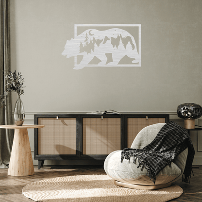 MetalPlex - 3D Look Bear Metal Wall Art