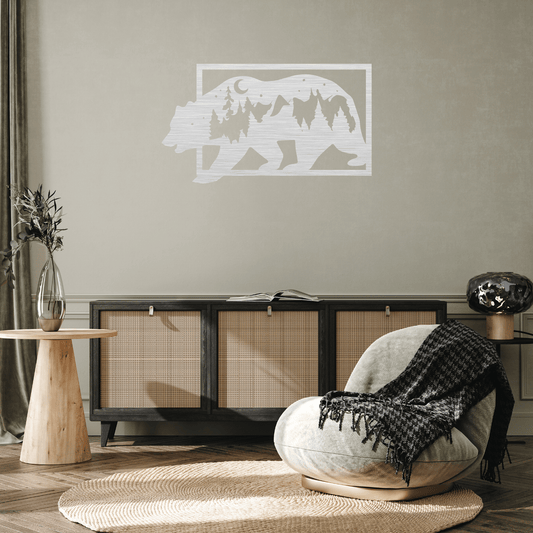 MetalPlex - 3D Look Bear Metal Wall Art