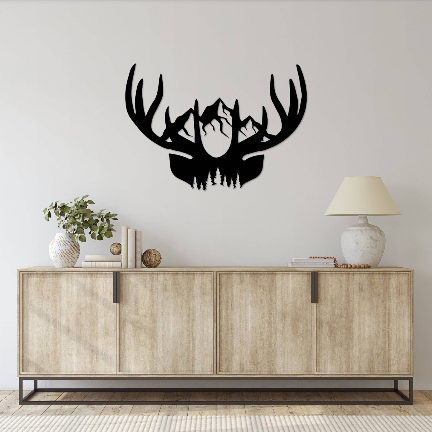 MetalPlex - Deer Antlers - Metal Wall Art