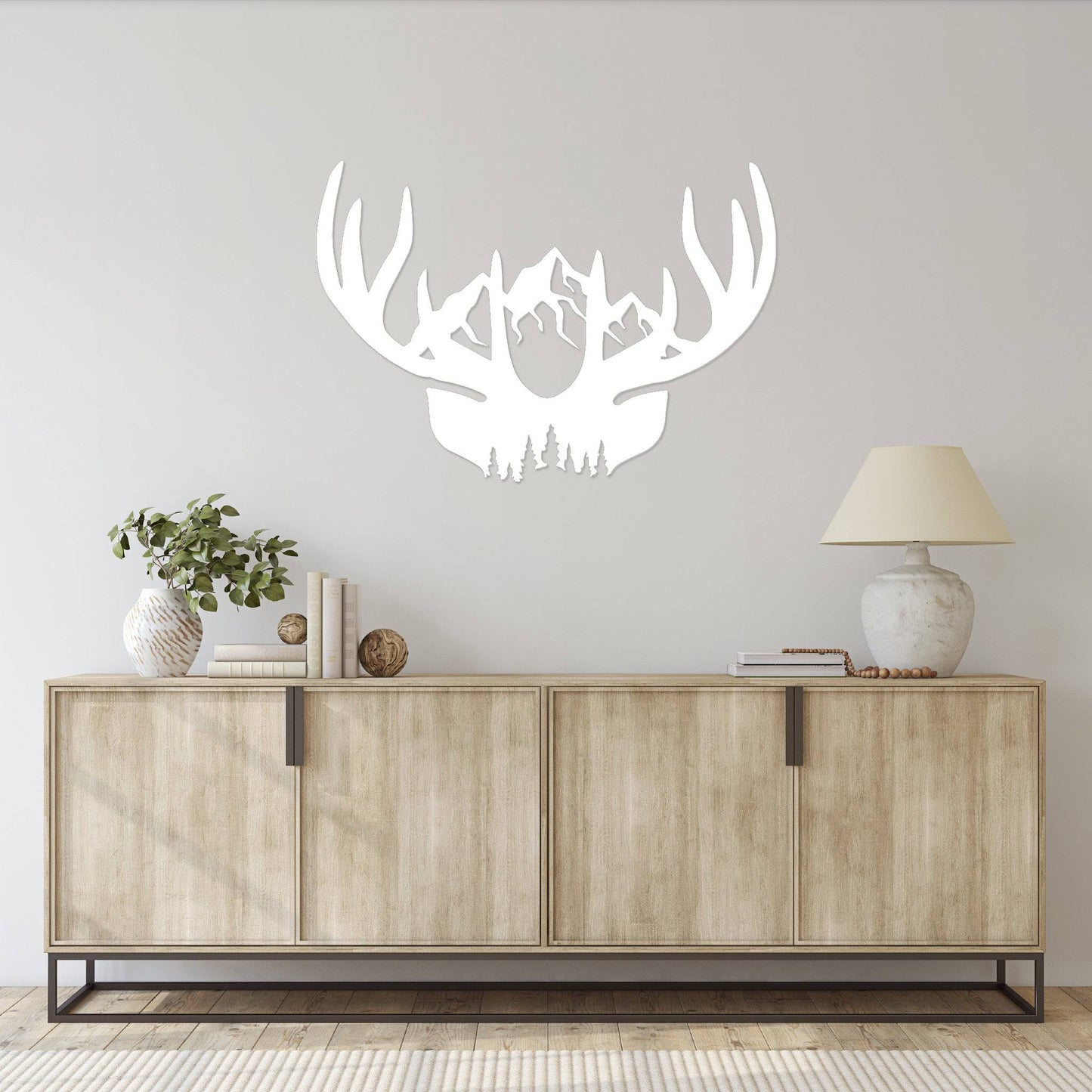 MetalPlex - Deer Antlers - Metal Wall Art
