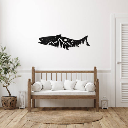 MetalPlex - Salmon Fish Design - Metal Wall Art - Angler's Pro Tackle & Outdoors