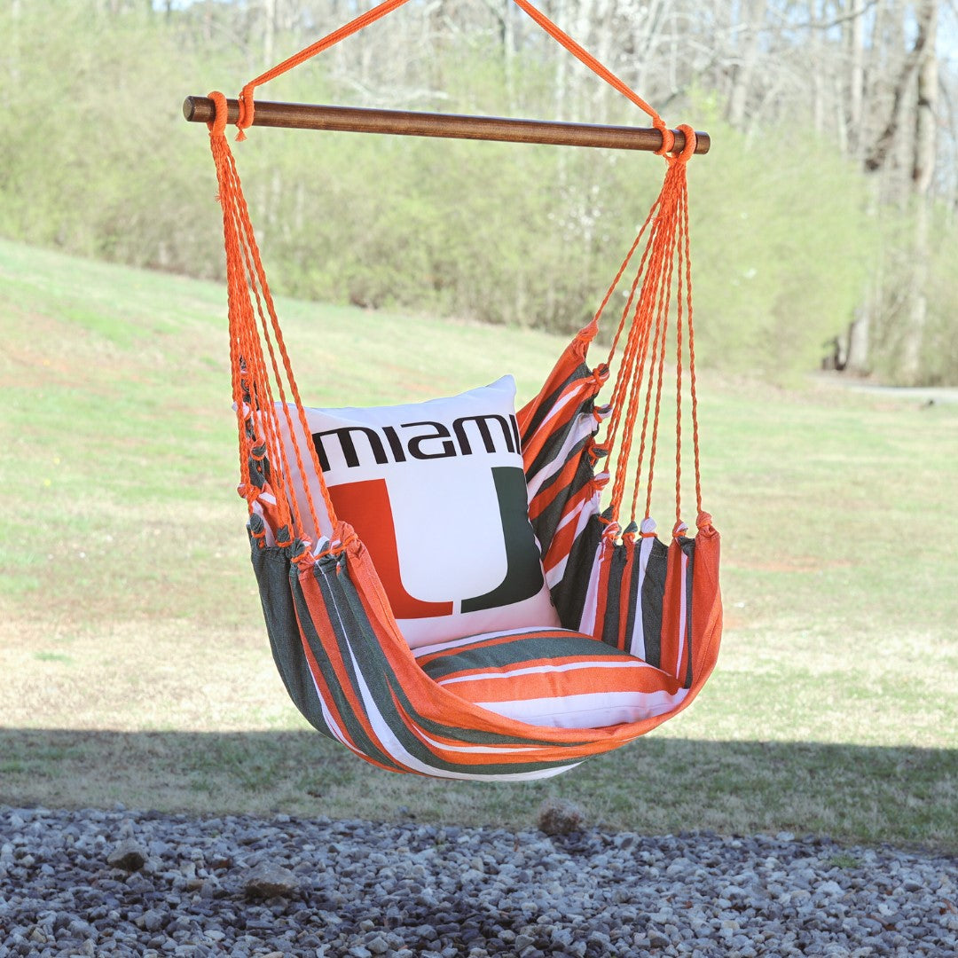 Campus Hammocks Miami Hurricanes Logo Hammock Chair