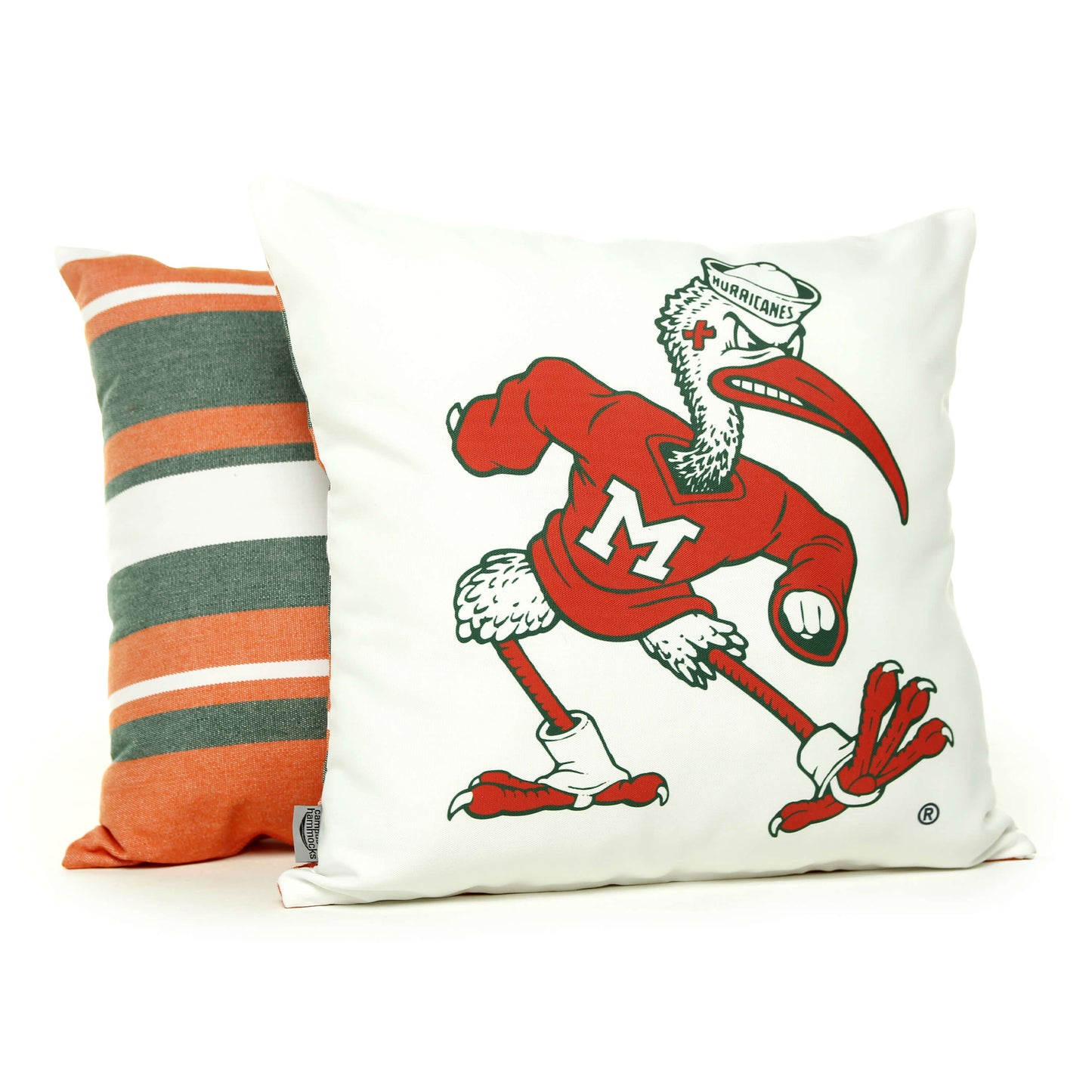 Campus Hammocks Miami Hurricanes Ibis Throw Pillow Cover