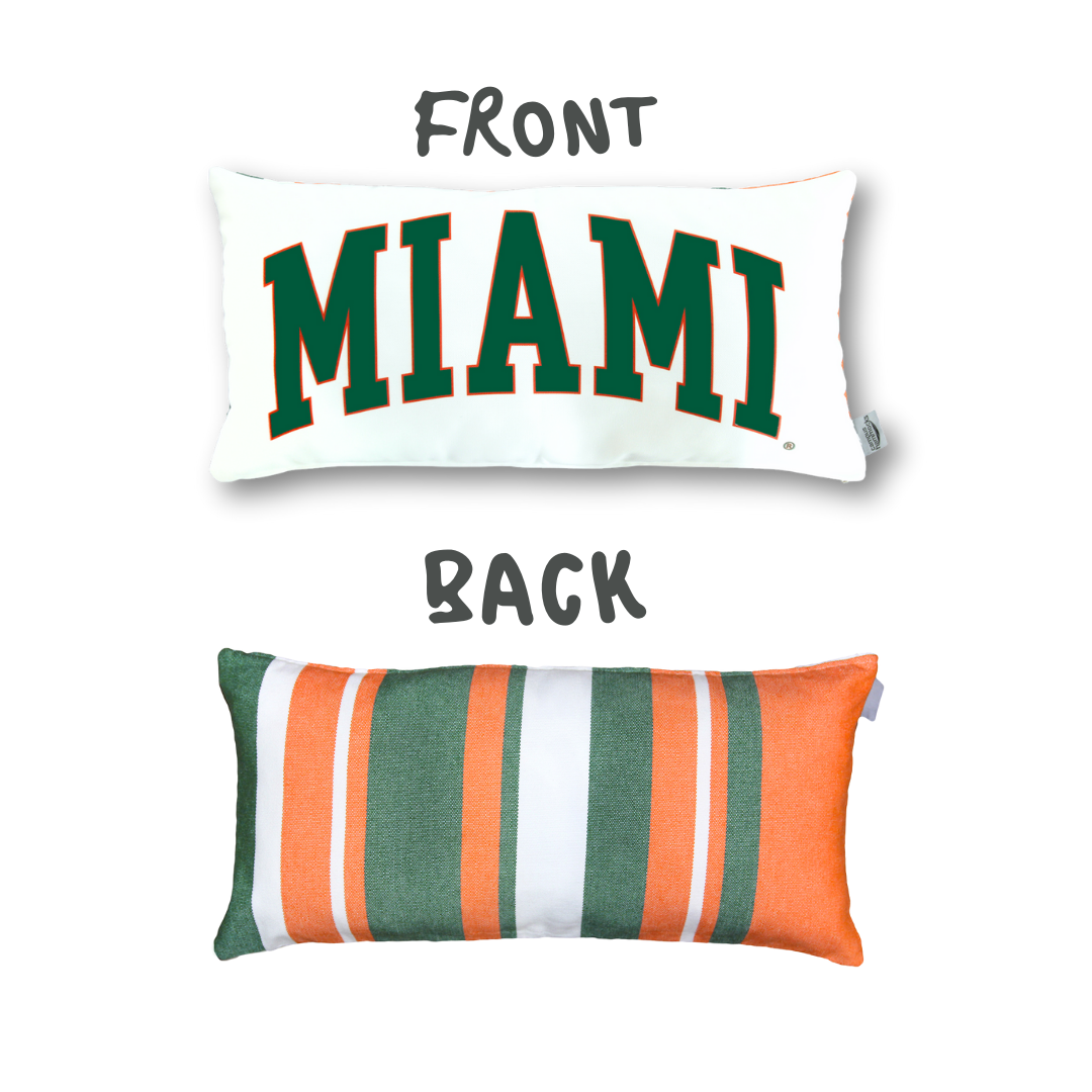 Campus Hammocks University of Miami Hurricanes Lumbar Pillow Cover