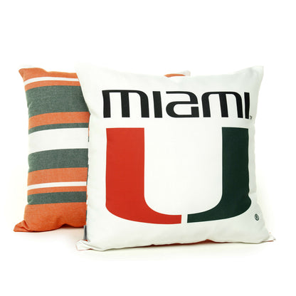 Campus Hammocks Miami Hurricanes Logo Pillow Cover