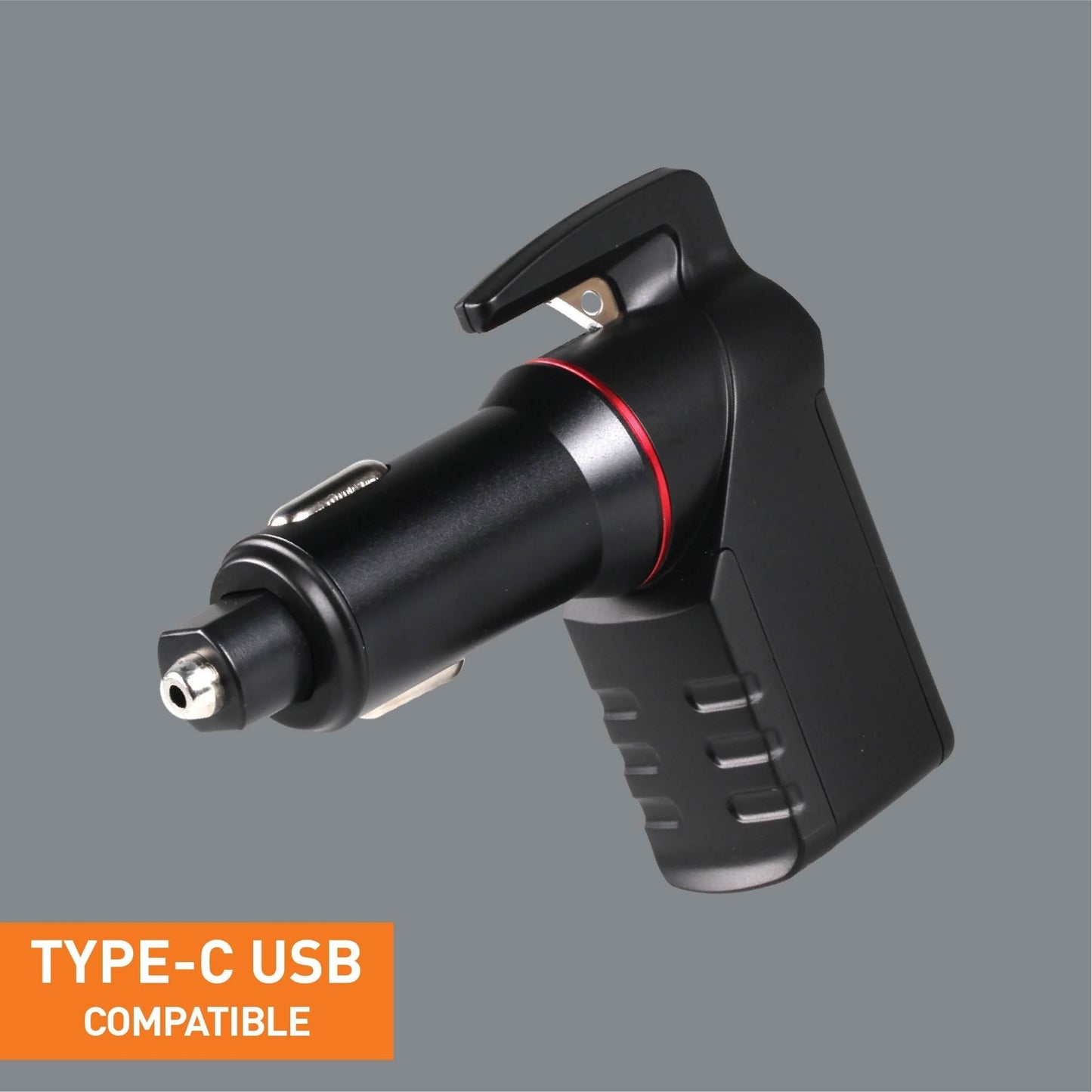 Stinger Survival Tools USB Car Charger Emergency Tool Type-C ( Black)