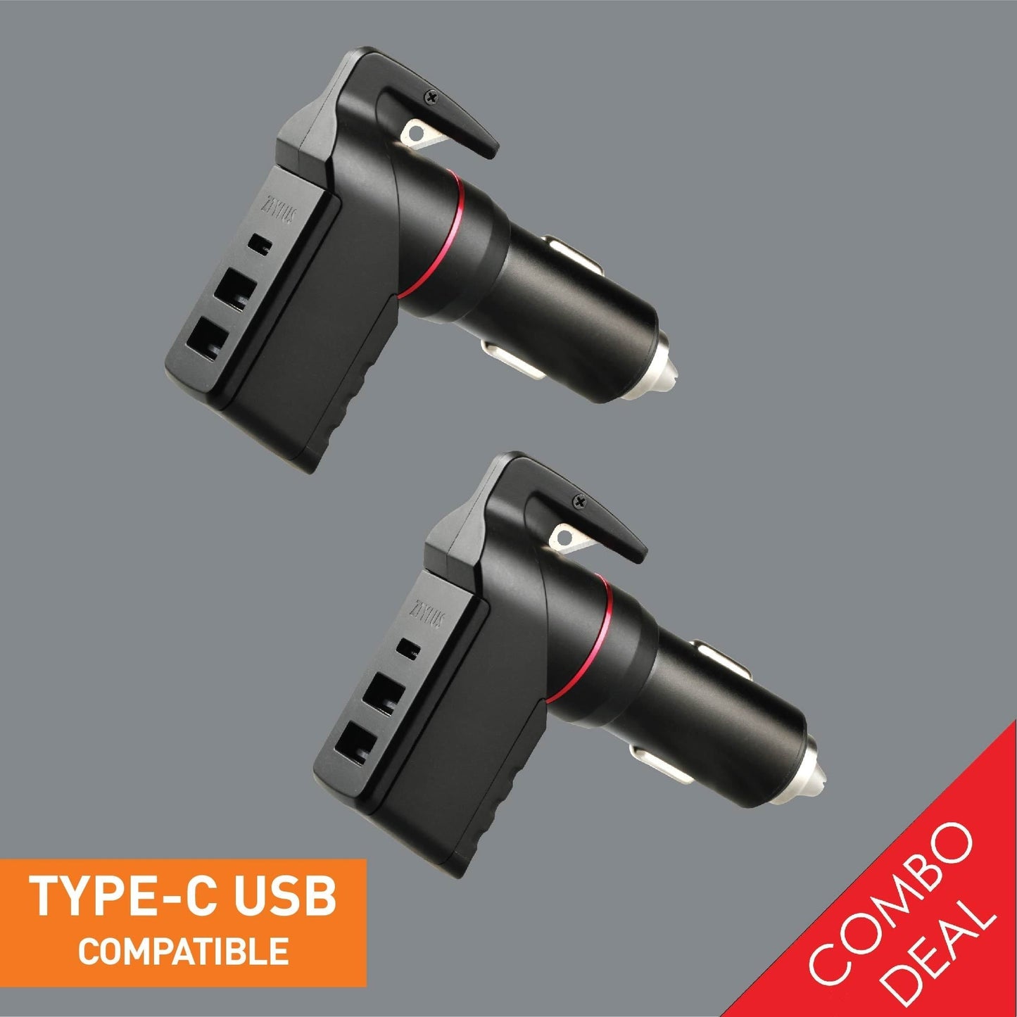 Stinger Survival Tools USB Car Charger Emergency Tool (2pc)