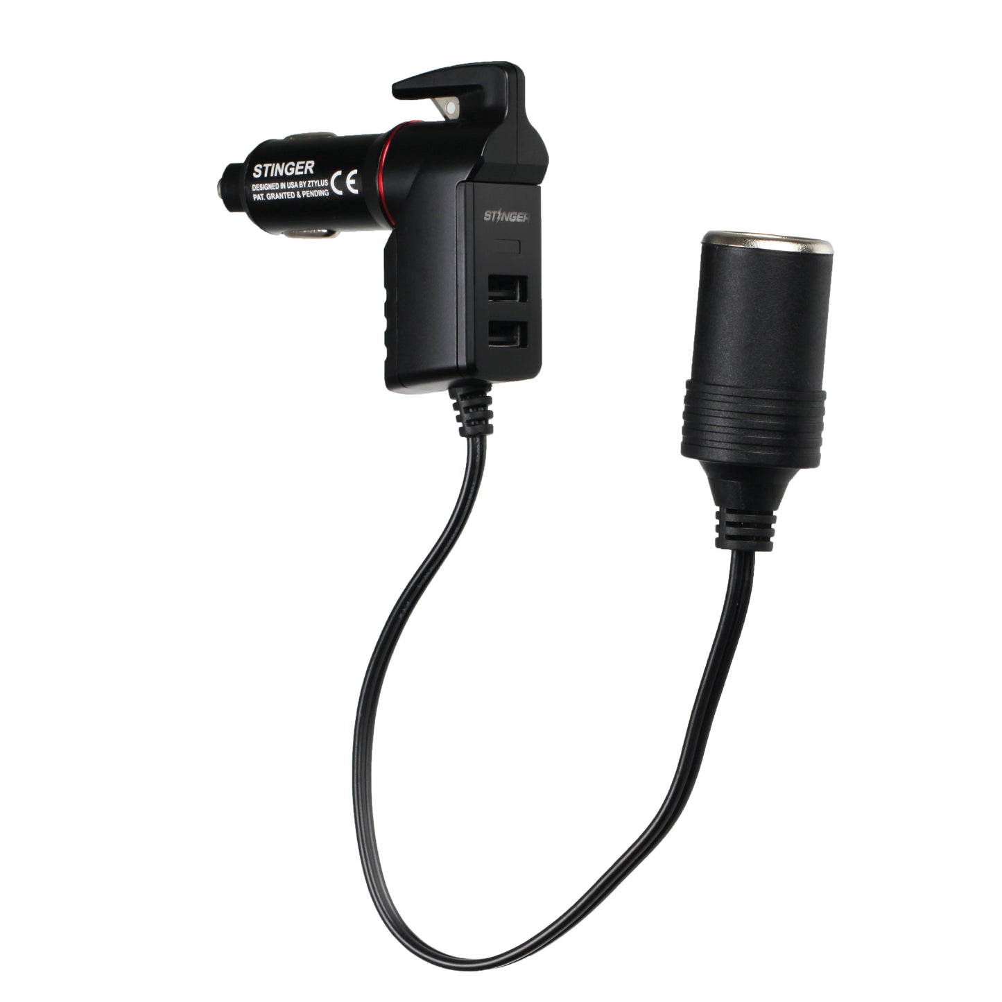 Stinger Survival Tools USB Car Charger Emergency Tool With Single Cigarette Lighter Connection