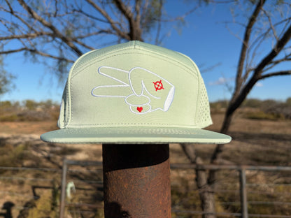 Hustlin Hippie PL Series Hydro Snapback- MINT GREEN- WHITE LOGO w/ BOLD style