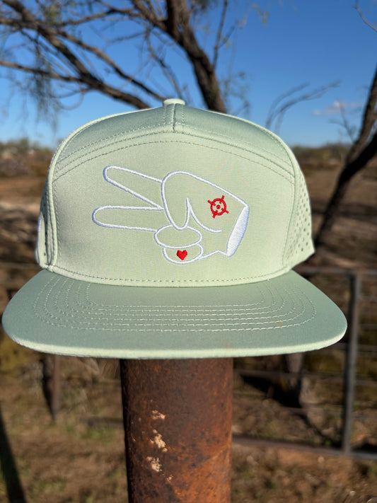 Hustlin Hippie PL Series Hydro Snapback- MINT GREEN- WHITE LOGO w/ BOLD style