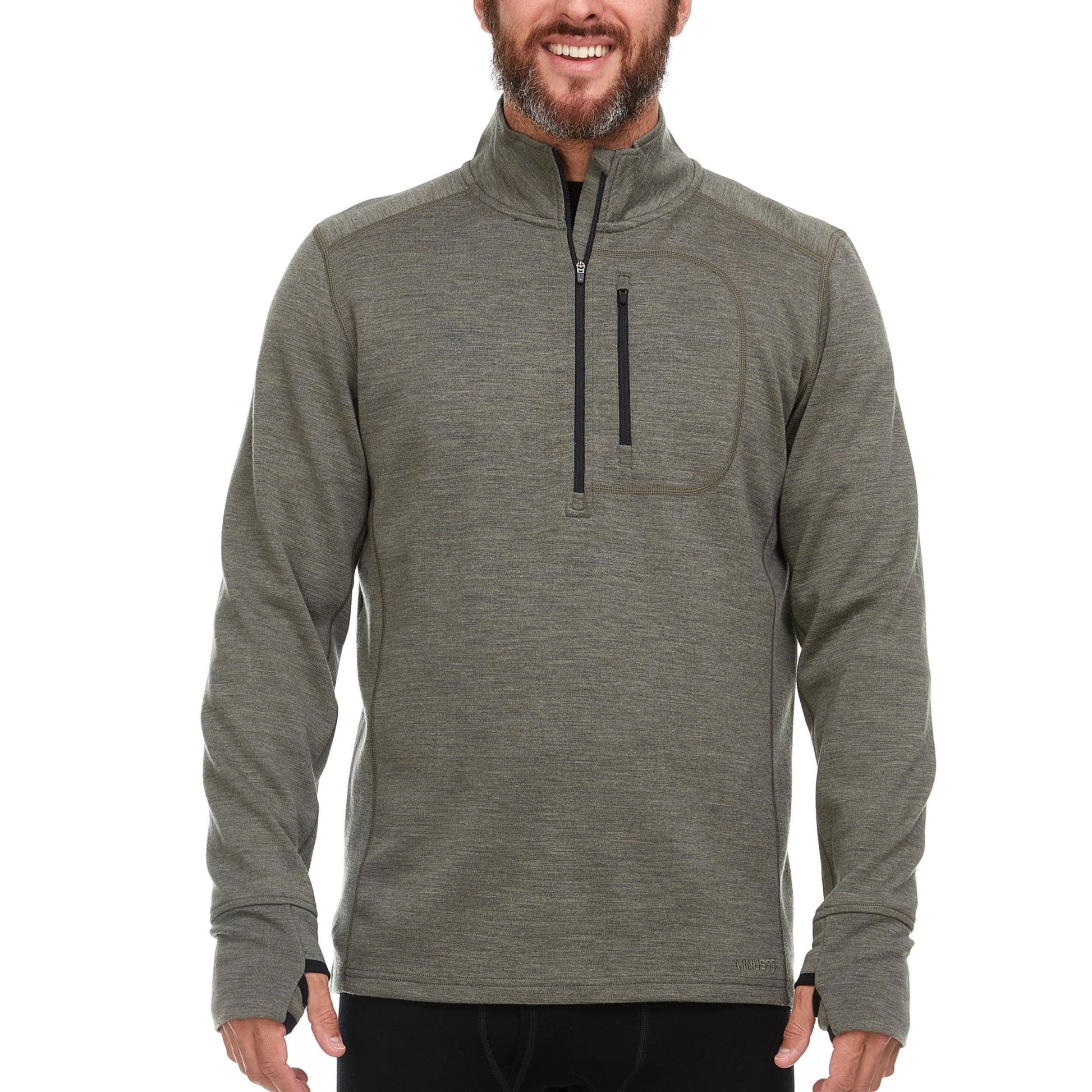 Minus33 Expedition - Men's Wool 1/4 Zip Wilderness - Angler's Pro Tackle & Outdoors