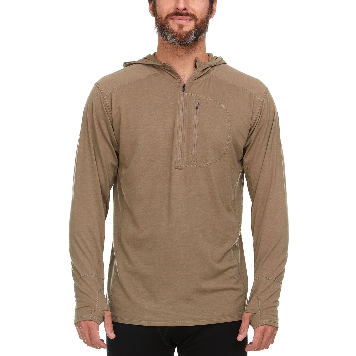 Minus33 Micro Weight - Men's Wool 1/4 Zip Sun Hoodie Woolverino - Angler's Pro Tackle & Outdoors