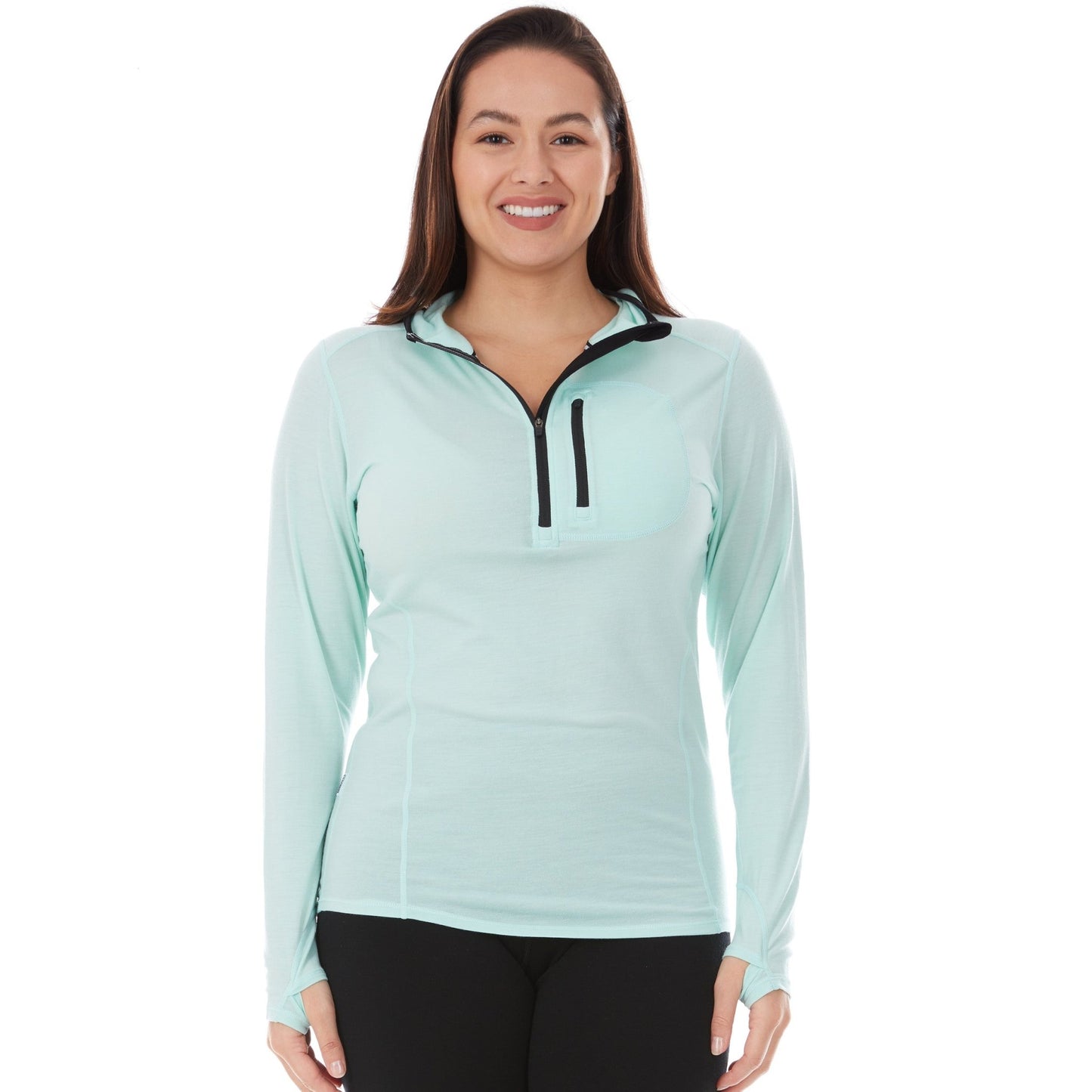 Minus33 Micro Weight - Women's Wool 1/4 Zip Sun Hoodie Woolverino - Angler's Pro Tackle & Outdoors