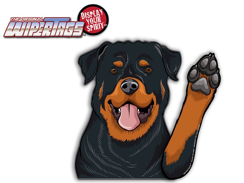 Moe the Rottweiler Dog Waving WiperTags - Angler's Pro Tackle & Outdoors