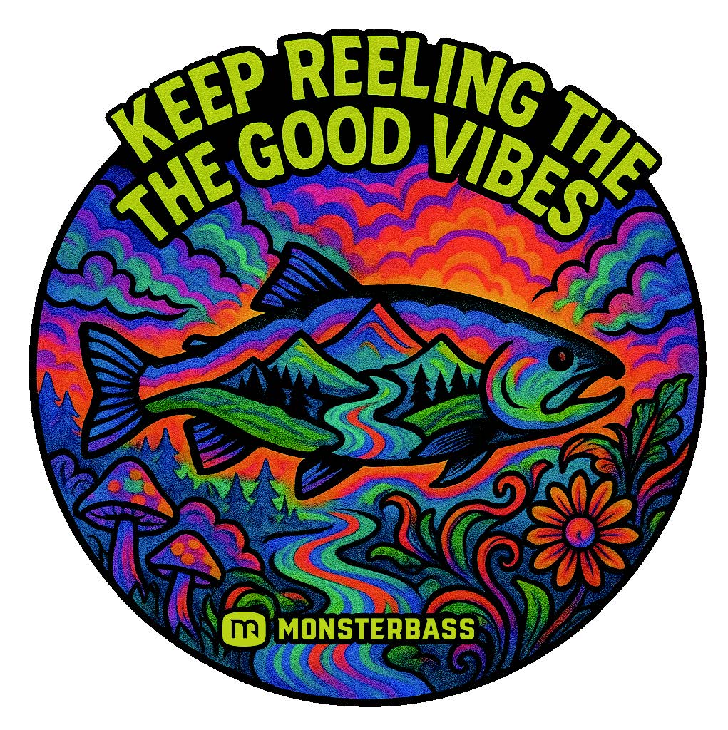MONSTERBASS Keep the Good Vibes Sticker - Angler's Pro Tackle & Outdoors
