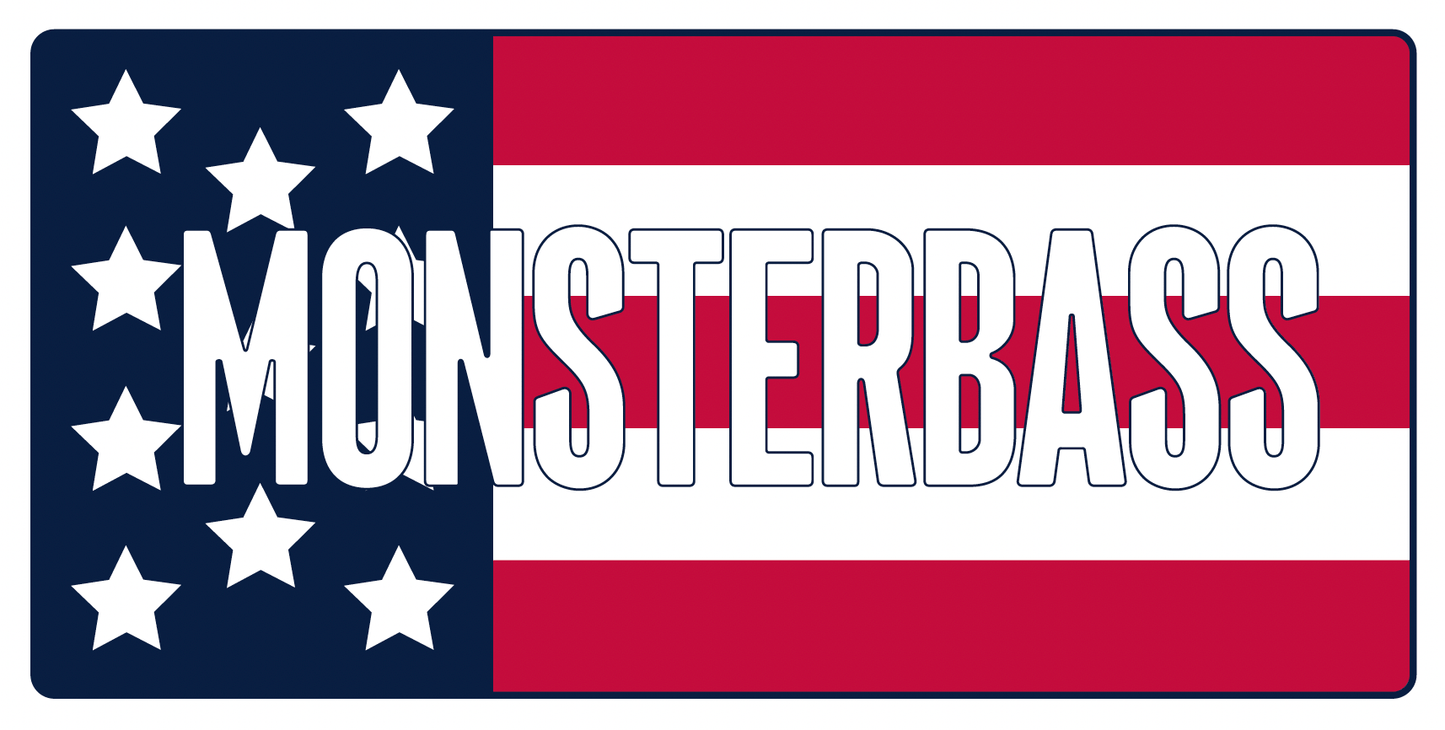 Red, White & MONSTERBASS Sticker