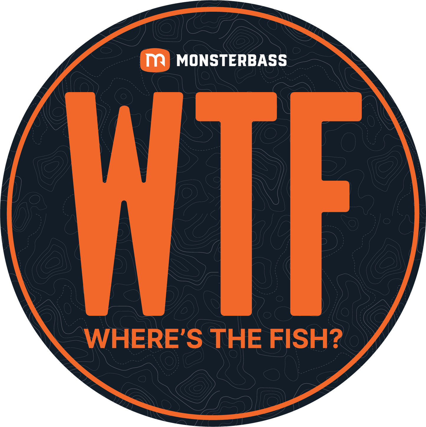 MONSTERBASS Where's The Fish Sticker