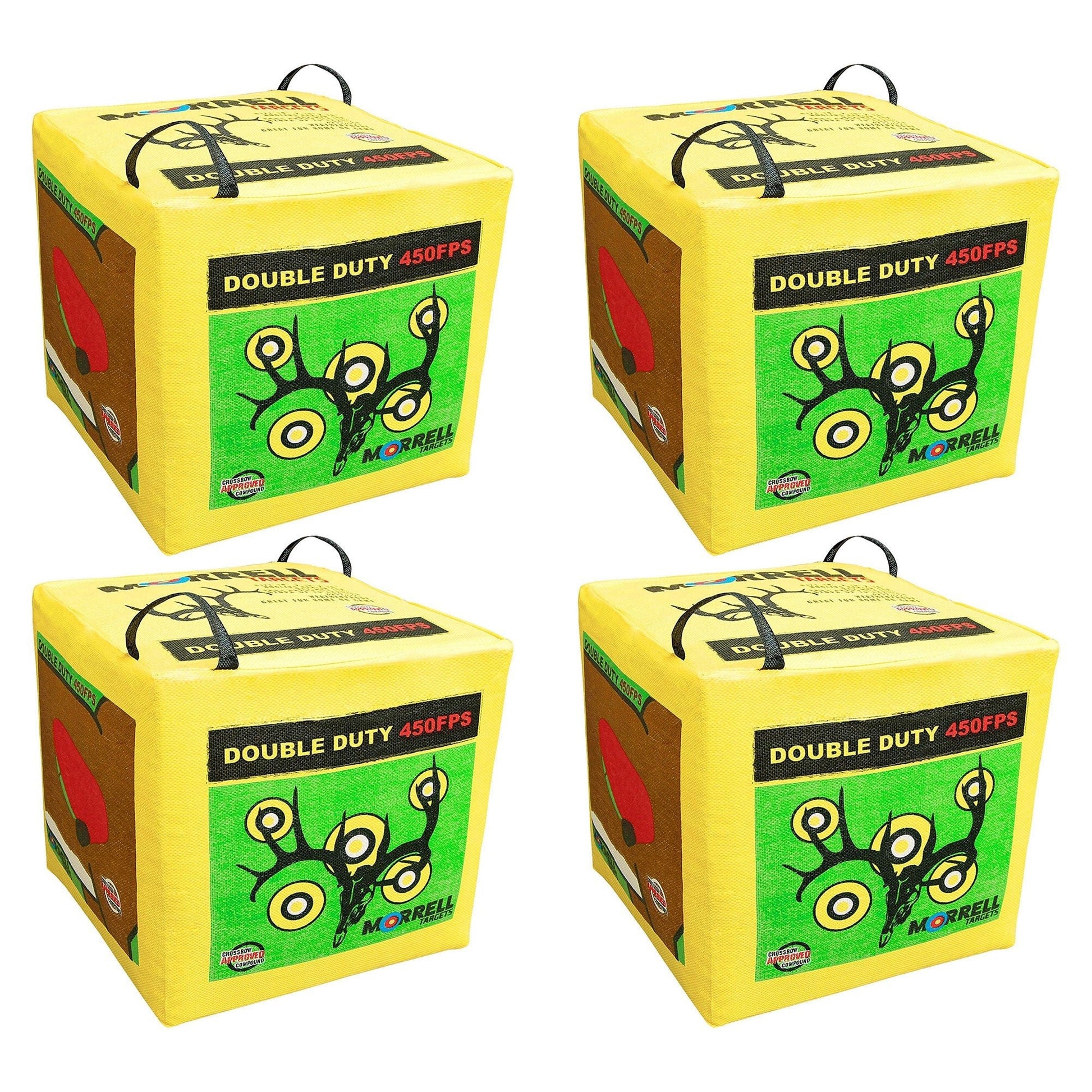 Morrell Double Duty 450 FPS 4 Sided Cube Field Point Archery Bag Target, 4 Pack - Angler's Pro Tackle & Outdoors