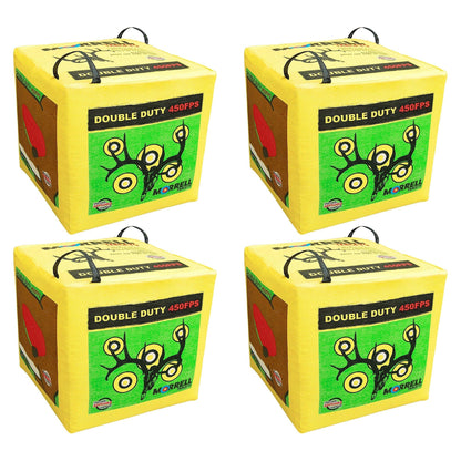 Morrell Double Duty 450 FPS 4 Sided Cube Field Point Archery Bag Target, 4 Pack - Angler's Pro Tackle & Outdoors