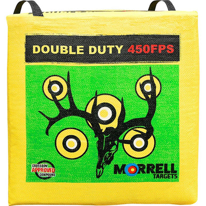 Morrell Double Duty 450 FPS 4 Sided Cube Field Point Archery Bag Target, Yellow - Angler's Pro Tackle & Outdoors