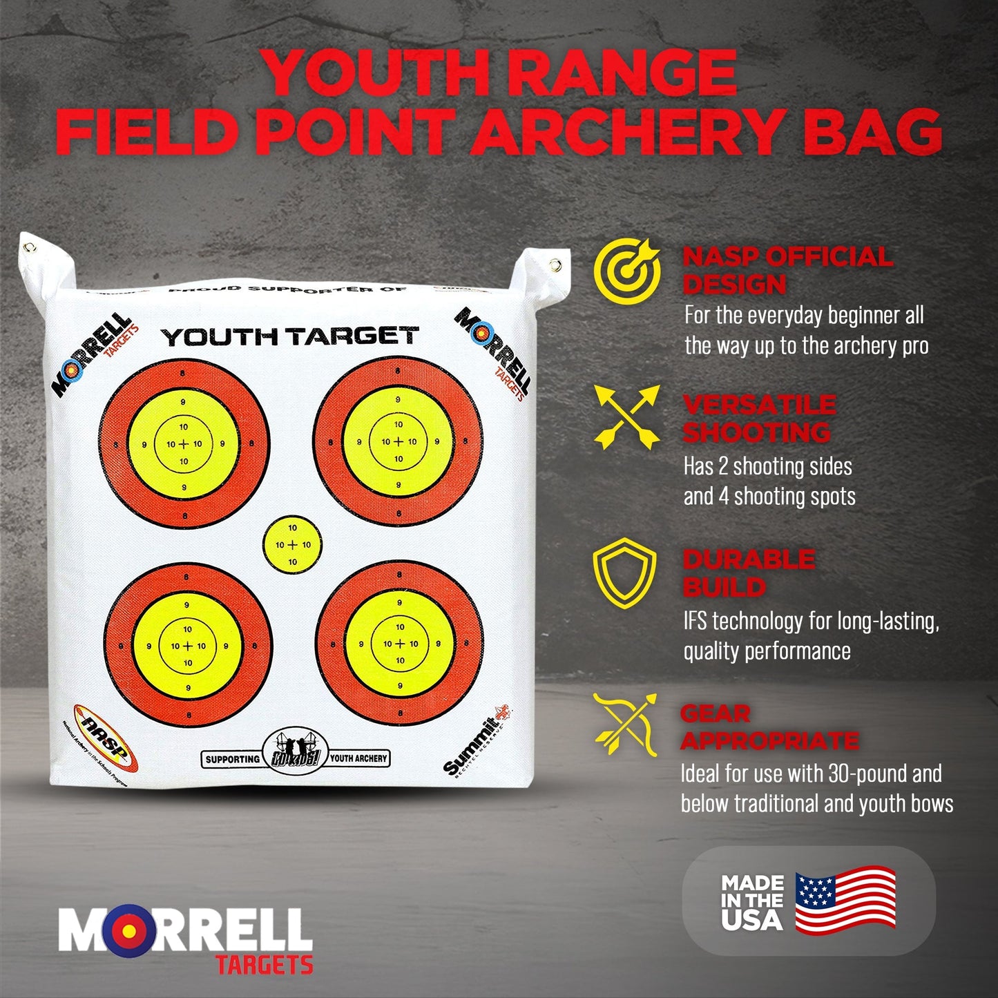 Morrell Lightweight Portable Range NASP Field Point Archery Bag Target (2 Pack) - Angler's Pro Tackle & Outdoors