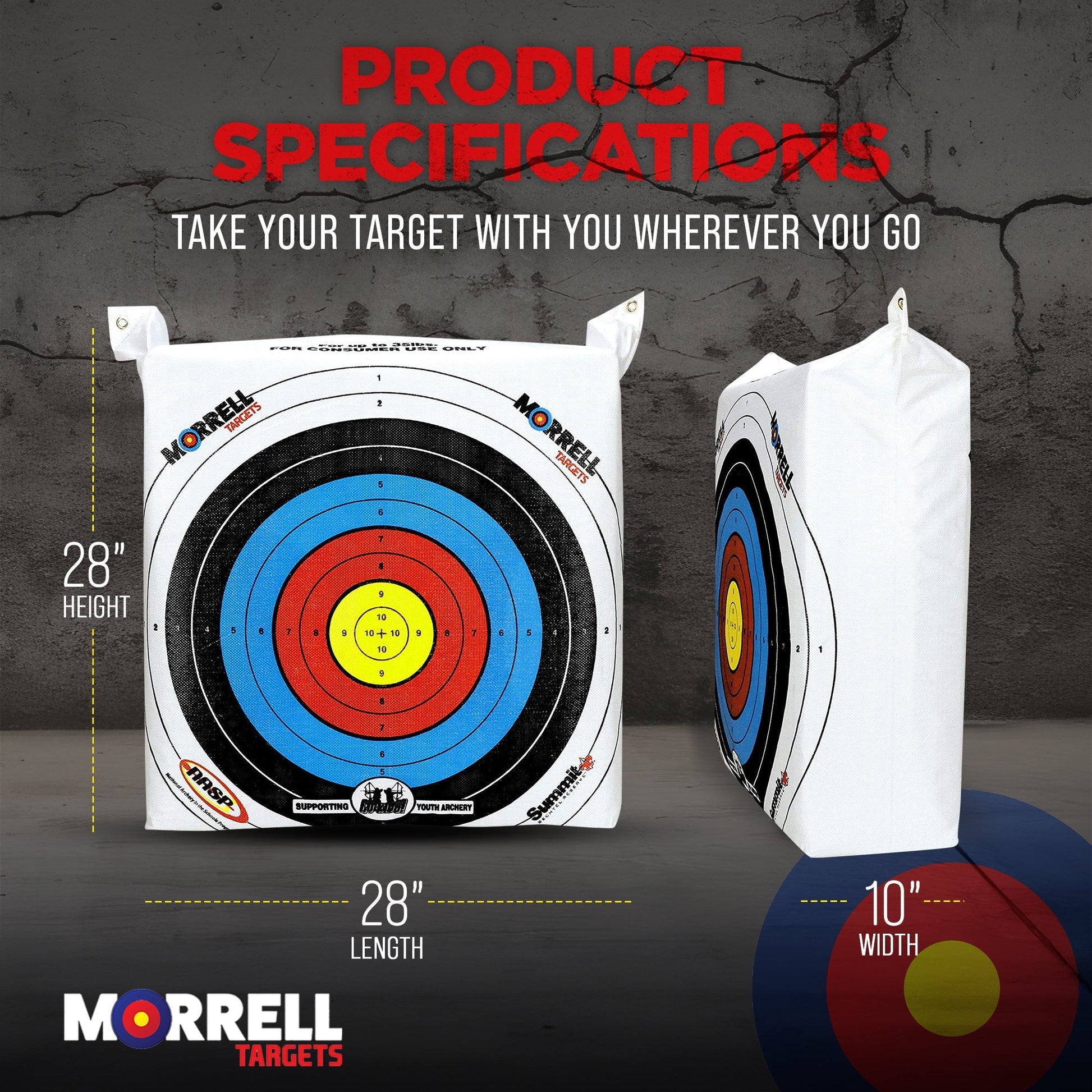 Morrell Lightweight Portable Range NASP Field Point Archery Bag Target (2 Pack) - Angler's Pro Tackle & Outdoors