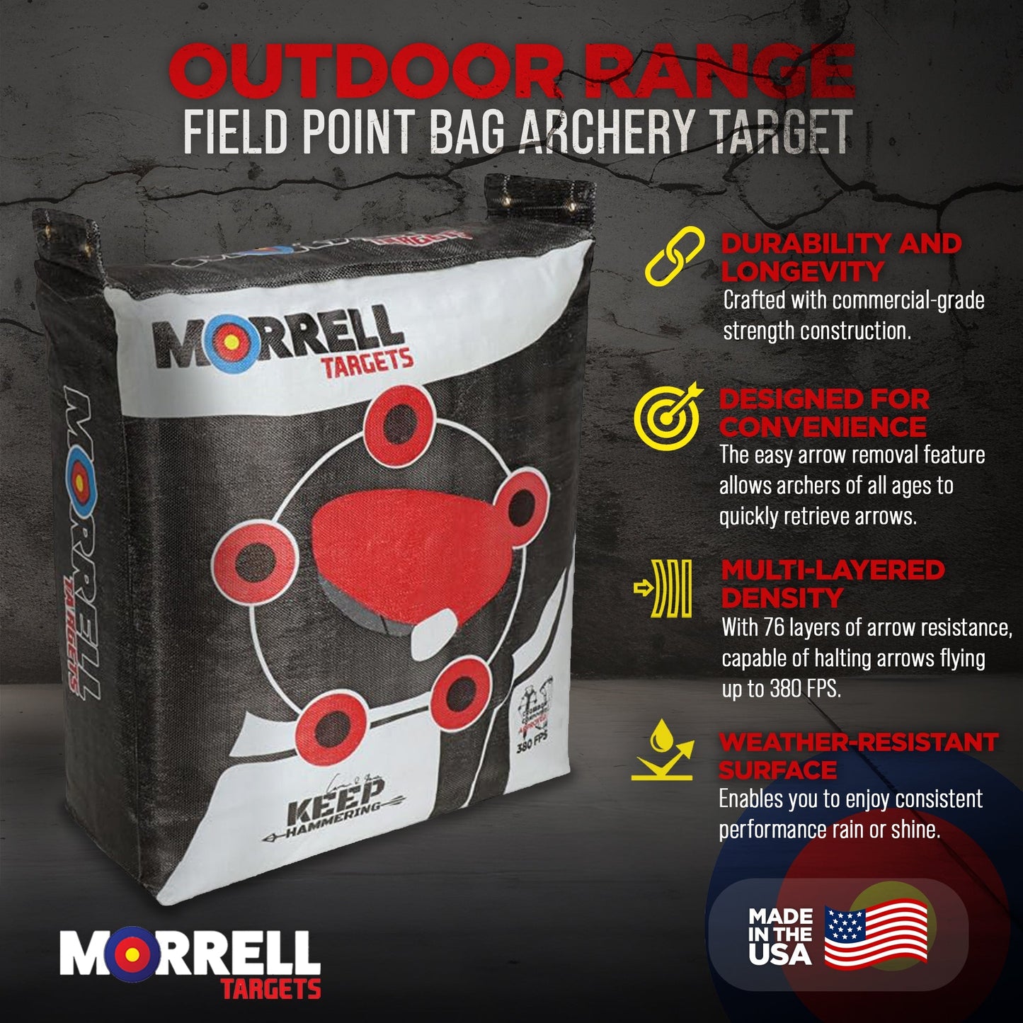 Morrell Outdoor Field Point Archery Bag Target w/ Bow Practice Shooting Stand - Angler's Pro Tackle & Outdoors