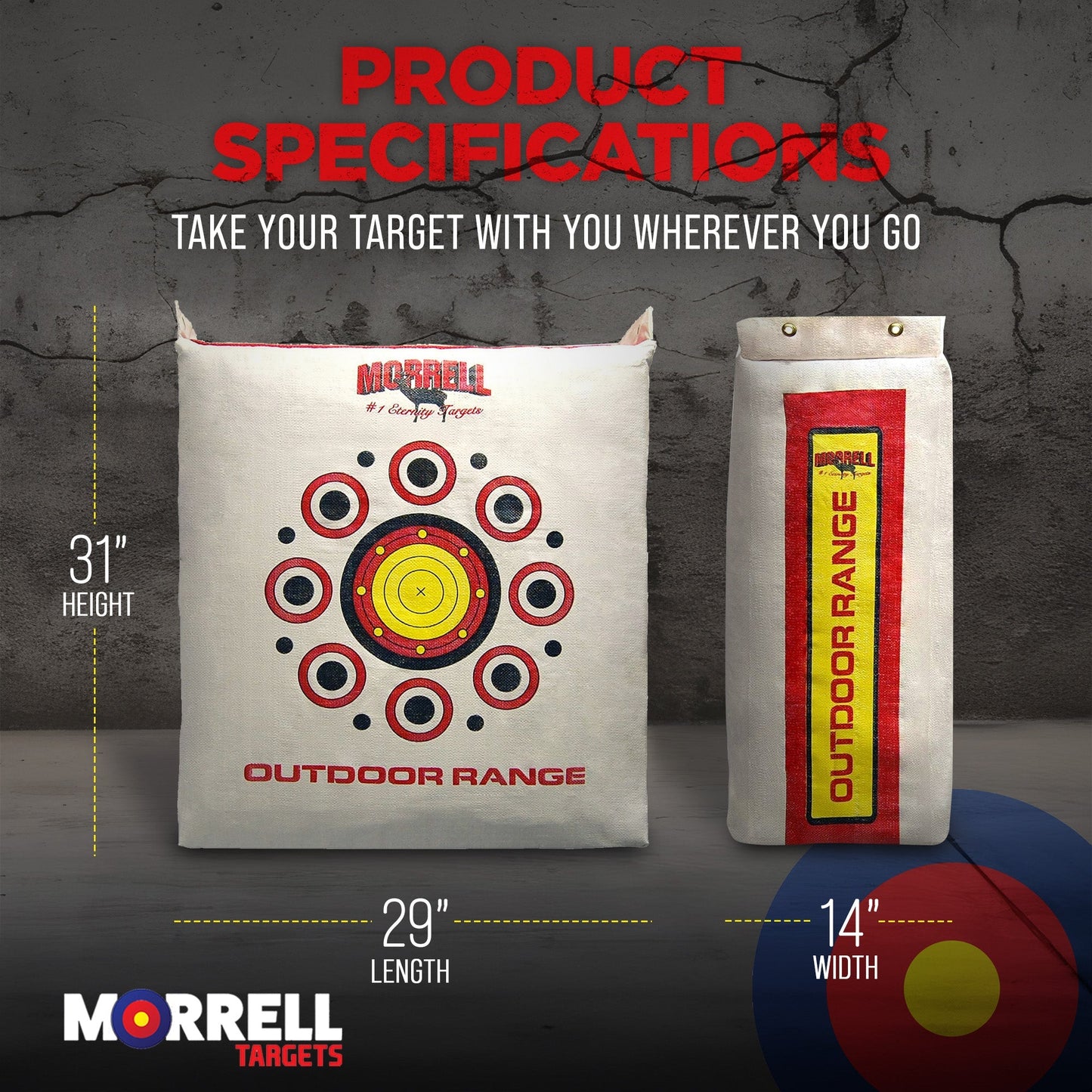 Morrell Outdoor Weatherproof Range Adult Field Point Archery Bag Target, White - Angler's Pro Tackle & Outdoors