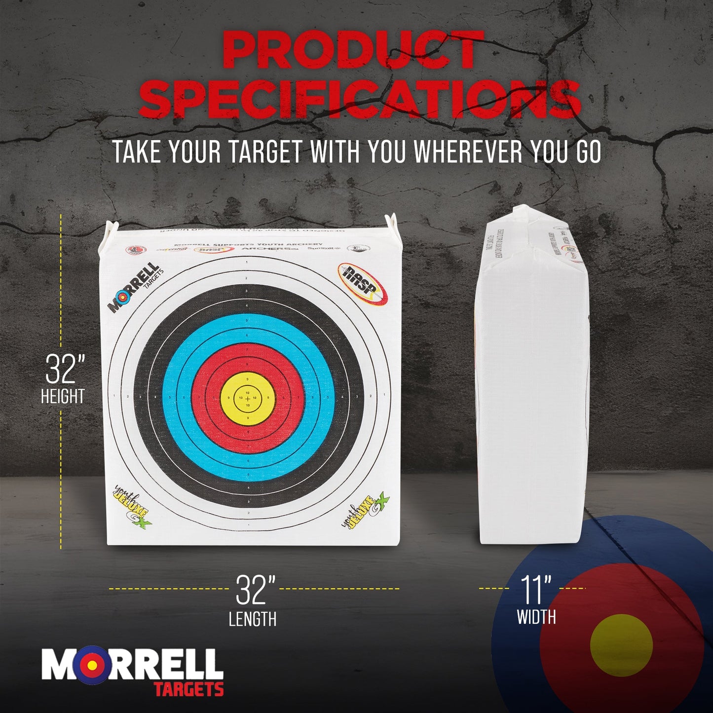 Morrell Outdoor Youth Deluxe GX Range NASP Field Point Archery Target (4 Pack) - Angler's Pro Tackle & Outdoors