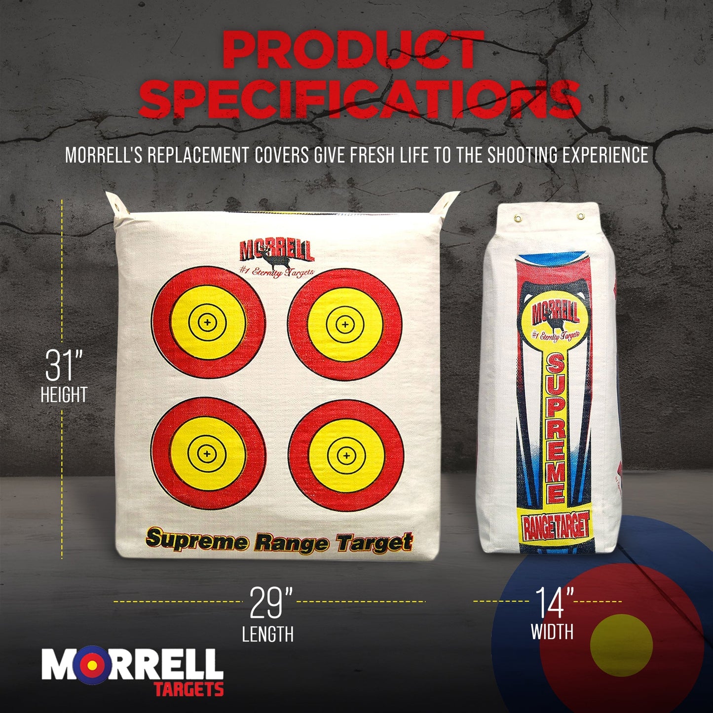 Morrell Supreme Range Archery Target Replacement Cover (Cover Only) (4 Pack) - Angler's Pro Tackle & Outdoors