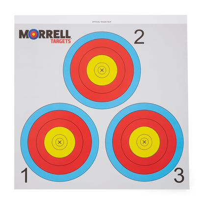 Morrell Targets Archery NFAA Official 3 Spot Paper Target Face, 100 Count Pack - Angler's Pro Tackle & Outdoors