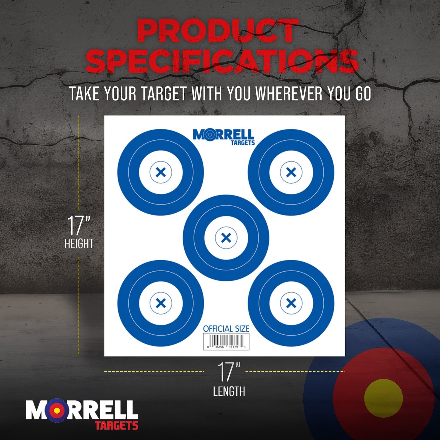 Morrell Targets Archery NFAA Official 5 Spot Paper Target Face, 100 Count Pack - Angler's Pro Tackle & Outdoors