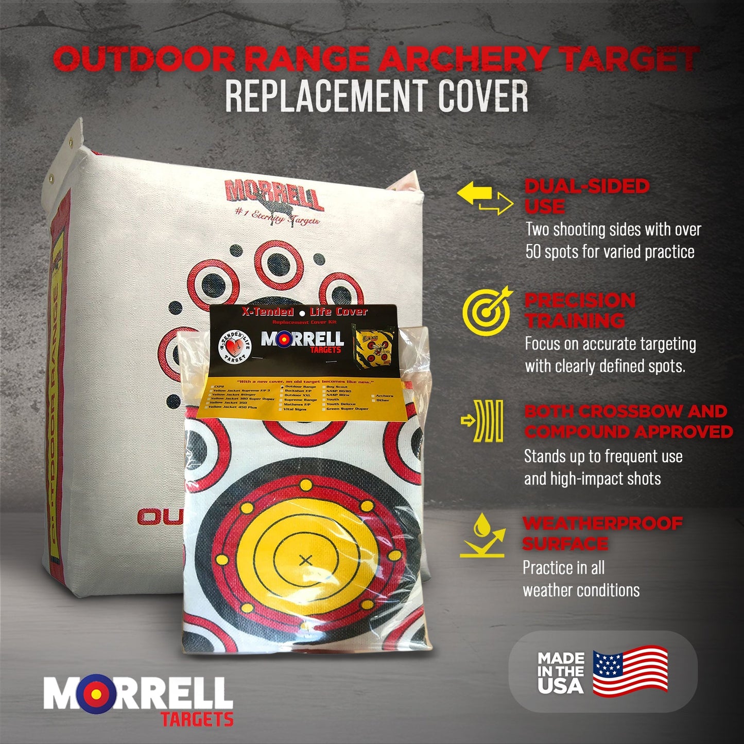 Morrell Weatherproof Range Archery Target Replacement Field Point Cover (2 Pack) - Angler's Pro Tackle & Outdoors