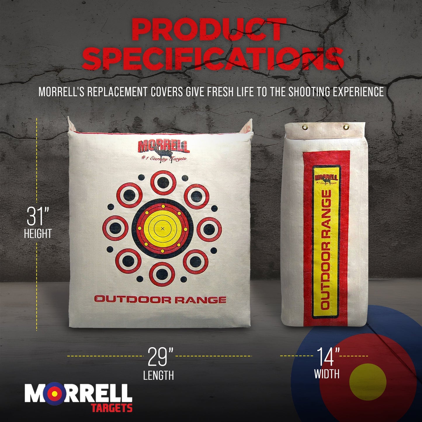 Morrell Weatherproof Range Archery Target Replacement Field Point Cover (2 Pack) - Angler's Pro Tackle & Outdoors