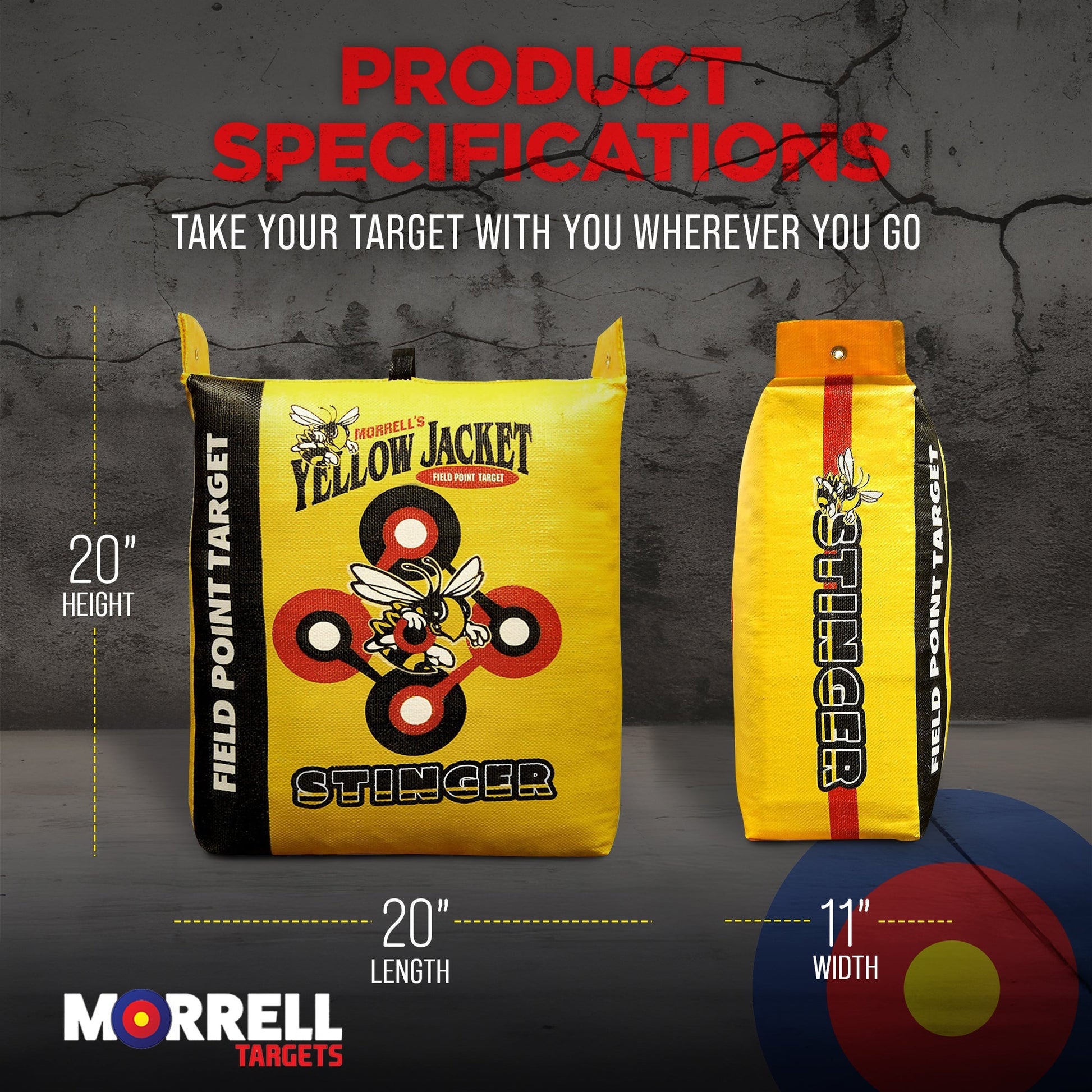 Morrell Yellow Jacket 19lb Archery Bag Target and HME Products 30in Target Stand - Angler's Pro Tackle & Outdoors