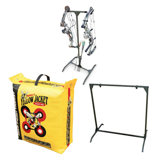 Morrell Yellow Jacket 19lb Bag Target w/ HME Products Target Stand & Bow Hanger - Angler's Pro Tackle & Outdoors