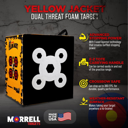 Morrell Yellow Jacket 380 FPS Crossbow Cube Targets with Carry Handle, 4 Pack - Angler's Pro Tackle & Outdoors