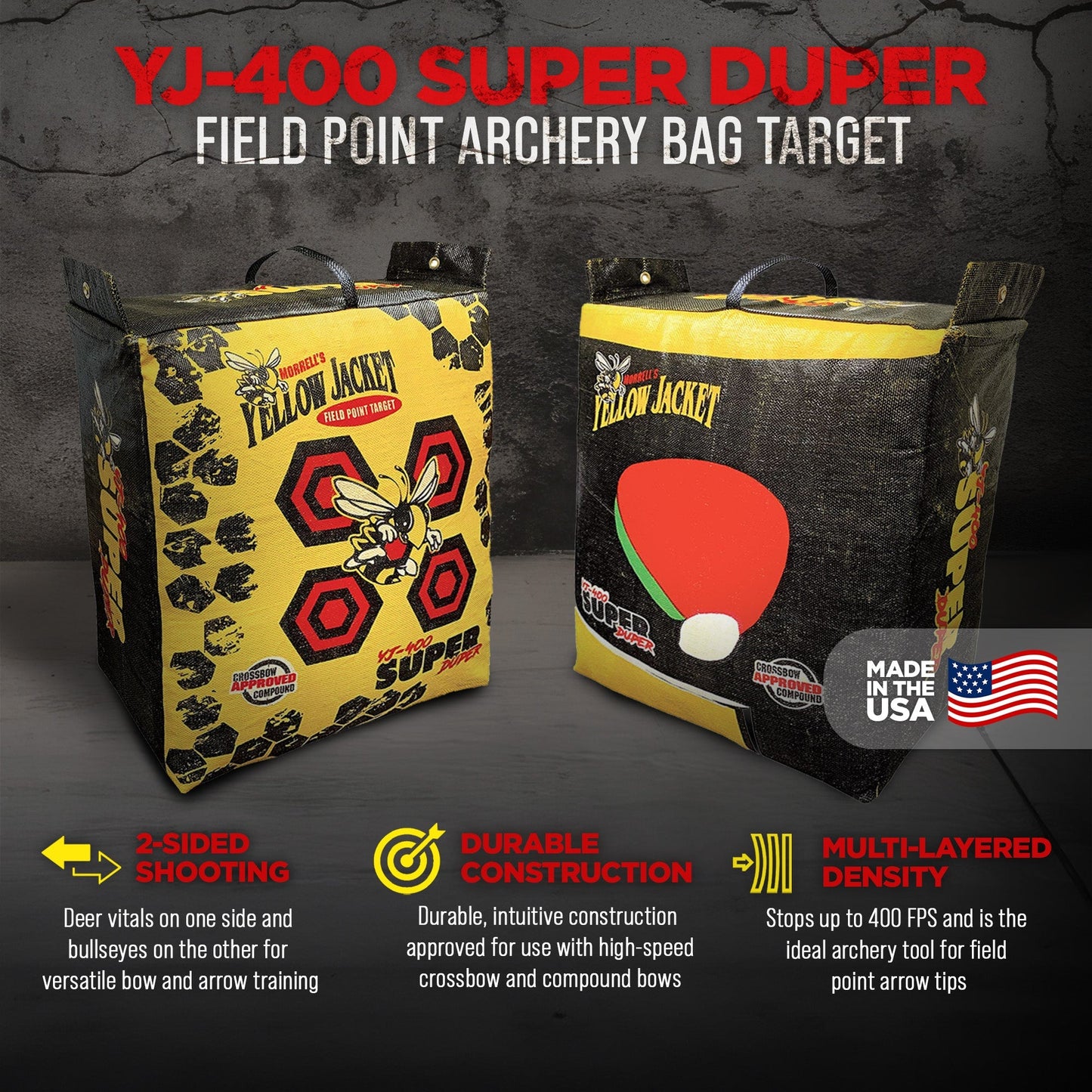 Morrell Yellow Jacket Field Archery Bag Target w/ Bow Practice Shooting Stand - Angler's Pro Tackle & Outdoors