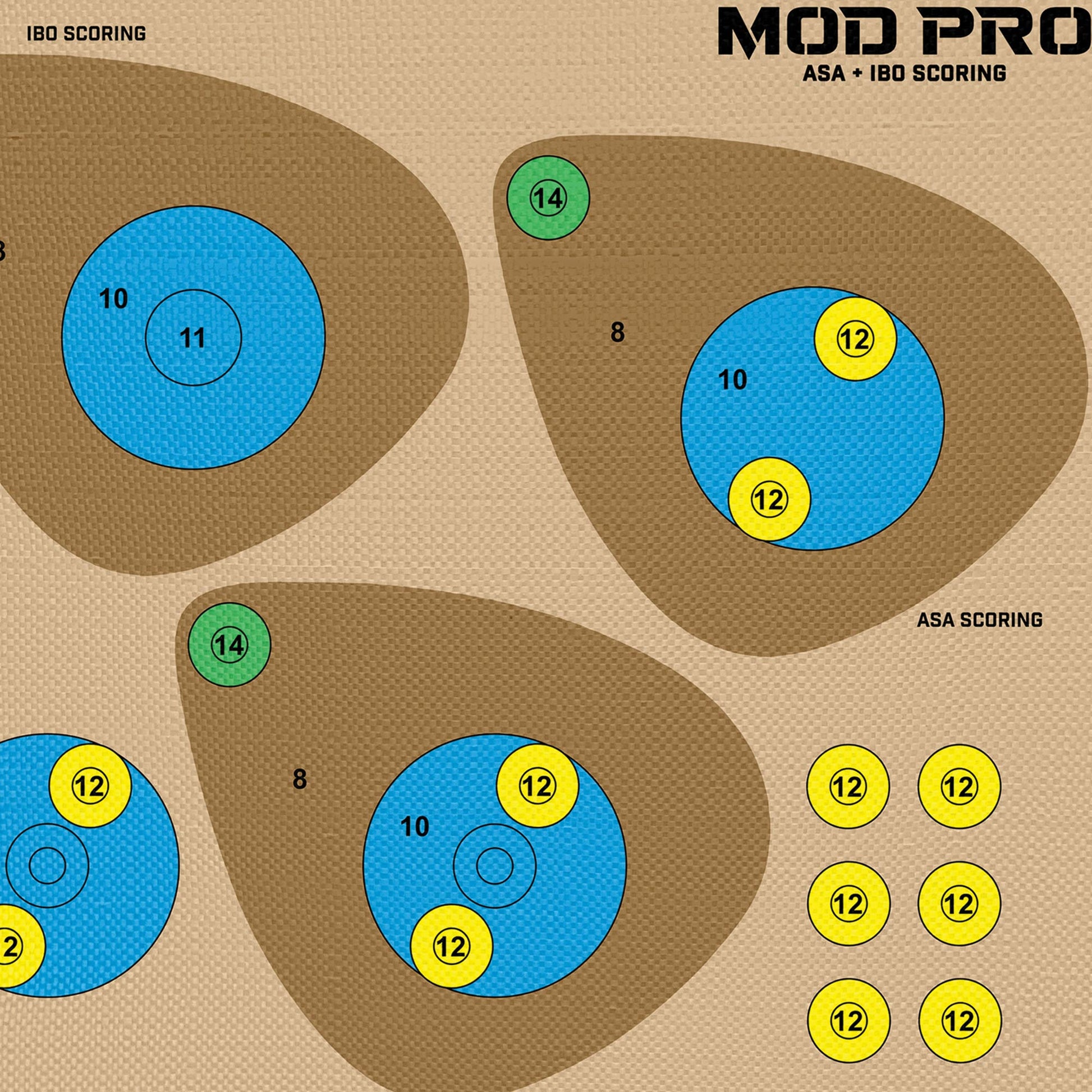 Morrell Yellow Jacket MOD Pro ASA and IBO Shooting Bullseyes w/Universal Scoring - Angler's Pro Tackle & Outdoors