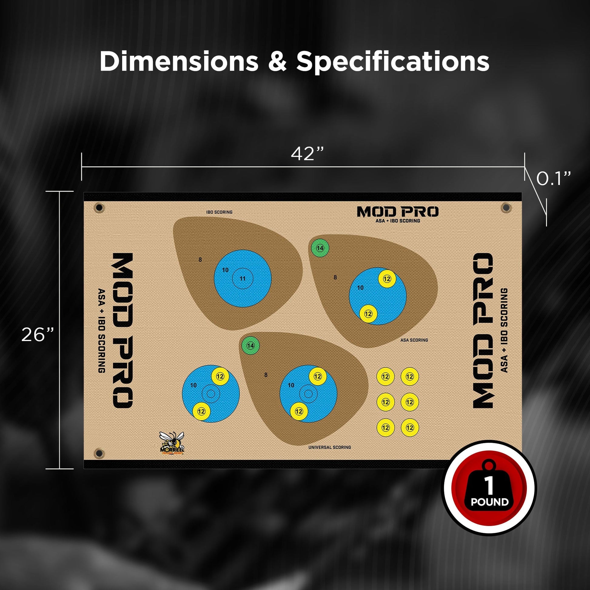 Morrell Yellow Jacket MOD Pro ASA & IBO Shooting Bullseyes with Scoring, 2 Pack - Angler's Pro Tackle & Outdoors