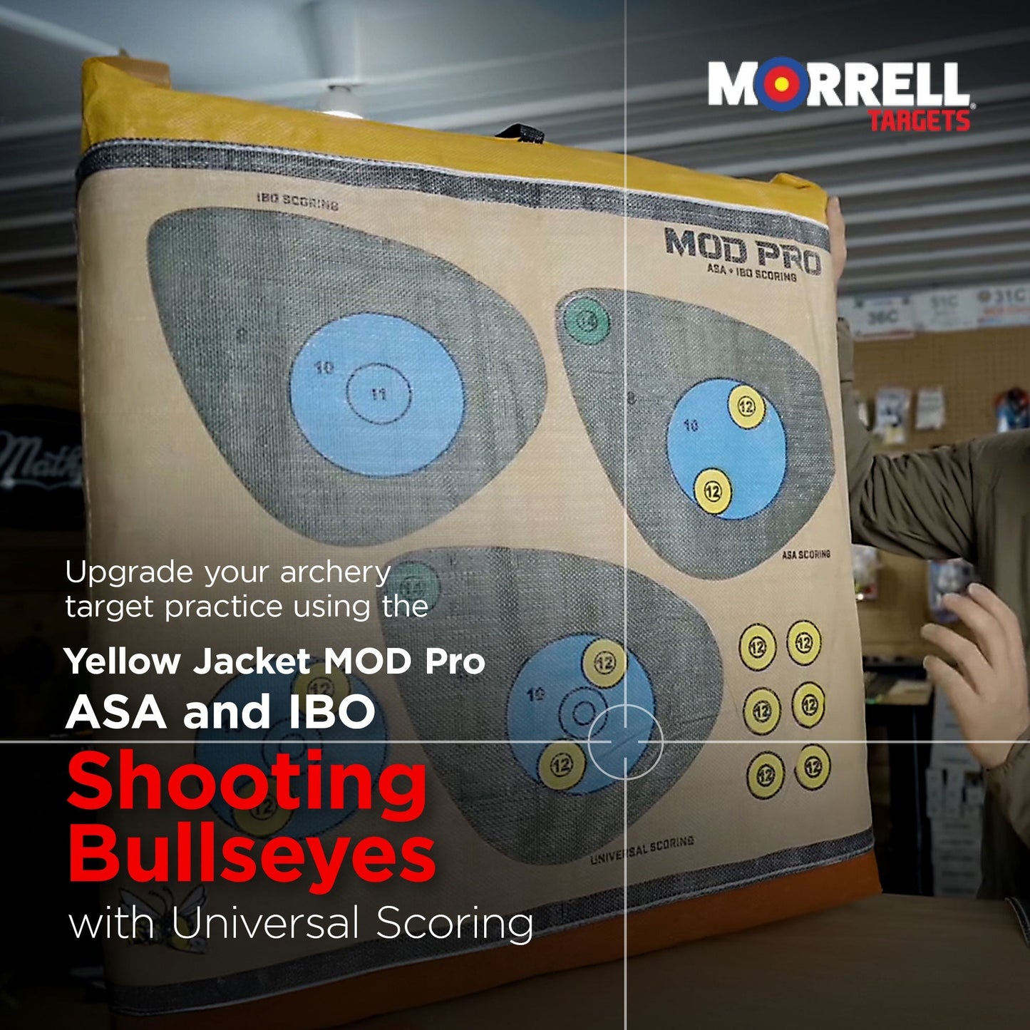 Morrell Yellow Jacket MOD Pro ASA & IBO Shooting Bullseyes with Scoring, 2 Pack - Angler's Pro Tackle & Outdoors