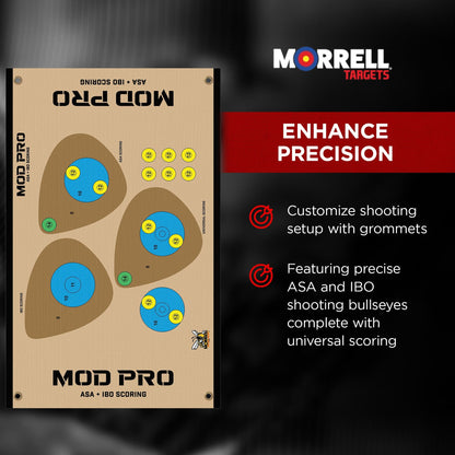 Morrell Yellow Jacket MOD Pro ASA & IBO Shooting Bullseyes with Scoring, 4 Pack - Angler's Pro Tackle & Outdoors