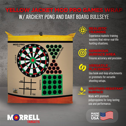 Morrell Yellow Jacket MOD Pro Games Wrap w/ Archery Pong and Dart Board Bullseye - Angler's Pro Tackle & Outdoors