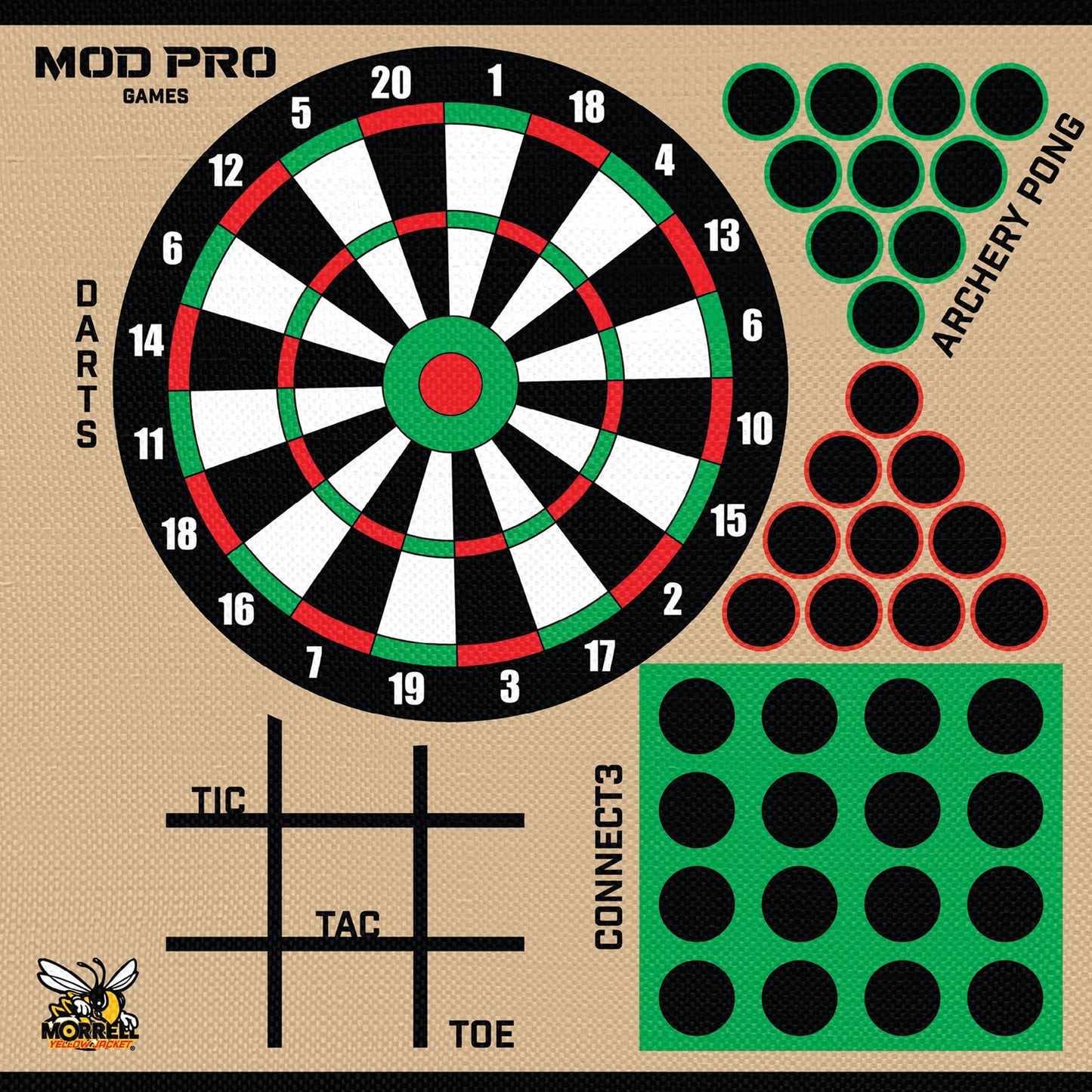 Morrell Yellow Jacket MOD Pro Games Wrap w/ Archery Pong and Dart Board Bullseye - Angler's Pro Tackle & Outdoors