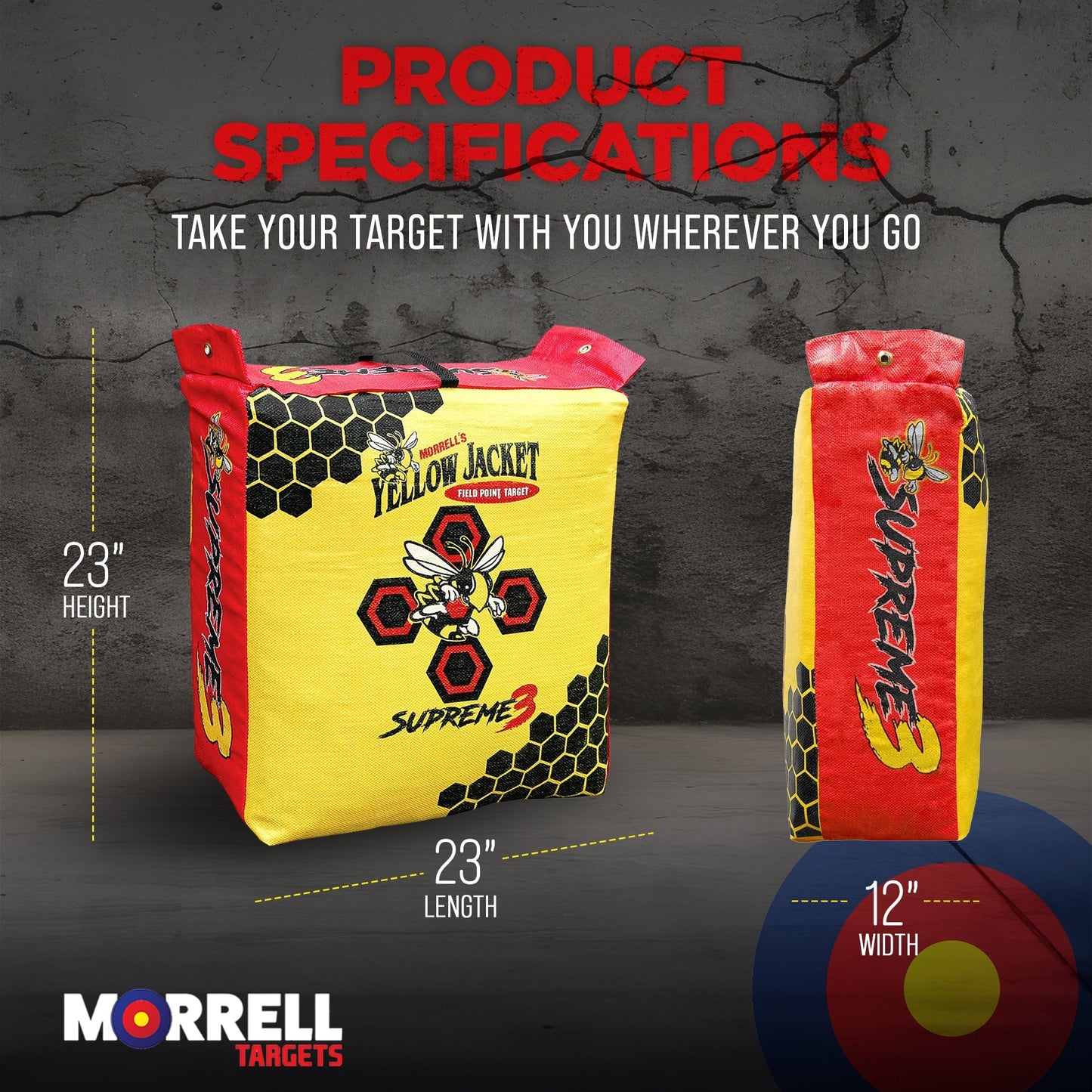 Morrell Yellow Jacket Supreme 3 28 Pound Adult Field Point Archery Bag Target - Angler's Pro Tackle & Outdoors