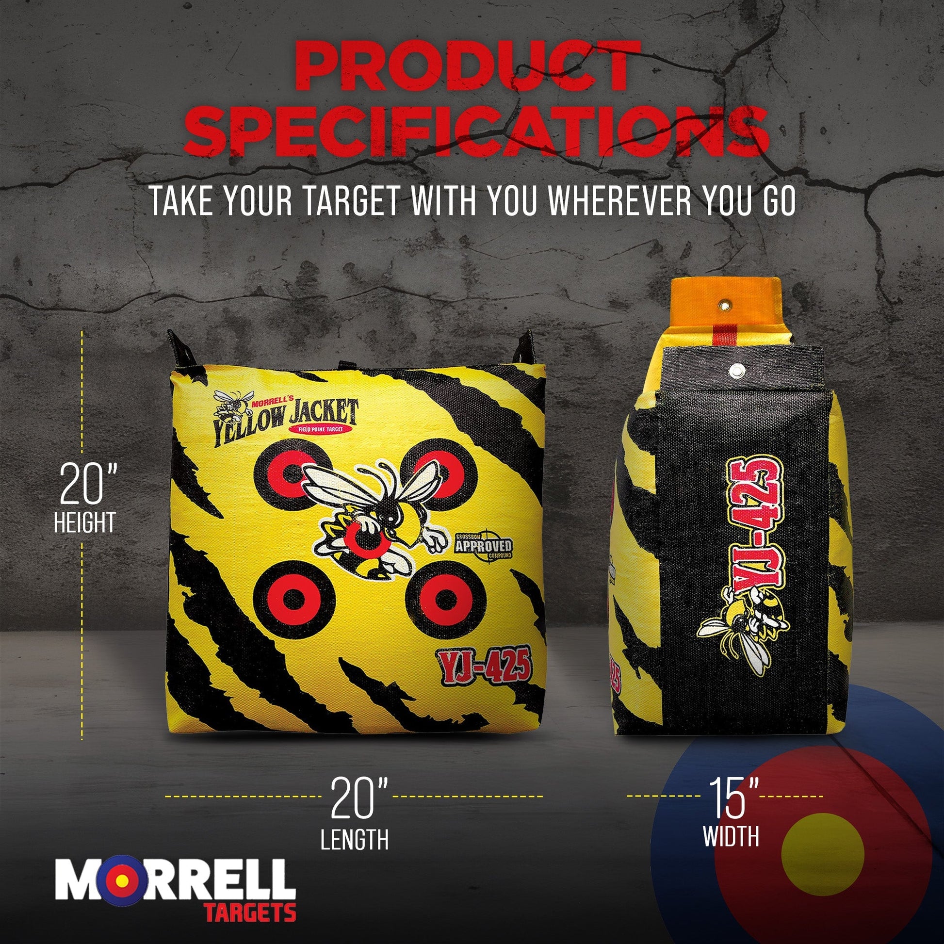 Morrell Yellow Jacket YJ - 425 Portable Field Point Archery Bag Target, 3 Pack - Angler's Pro Tackle & Outdoors