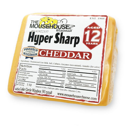 Mousehouse Cheesehaus 12 Year Hyper Sharp Cheddar - Angler's Pro Tackle & Outdoors