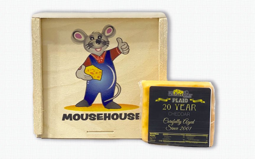 Mousehouse Cheesehaus 20 Year Plaid Aged Cheddar - 8 ounces - Angler's Pro Tackle & Outdoors