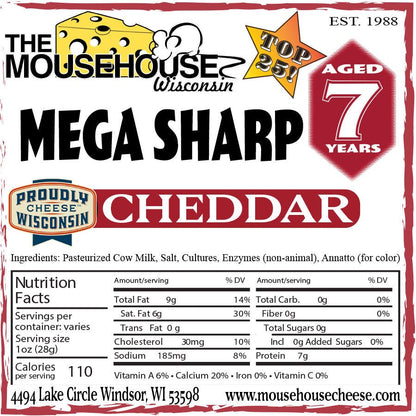 Mousehouse Cheesehaus 7 Year Old Mega Sharp Cheddar - Angler's Pro Tackle & Outdoors